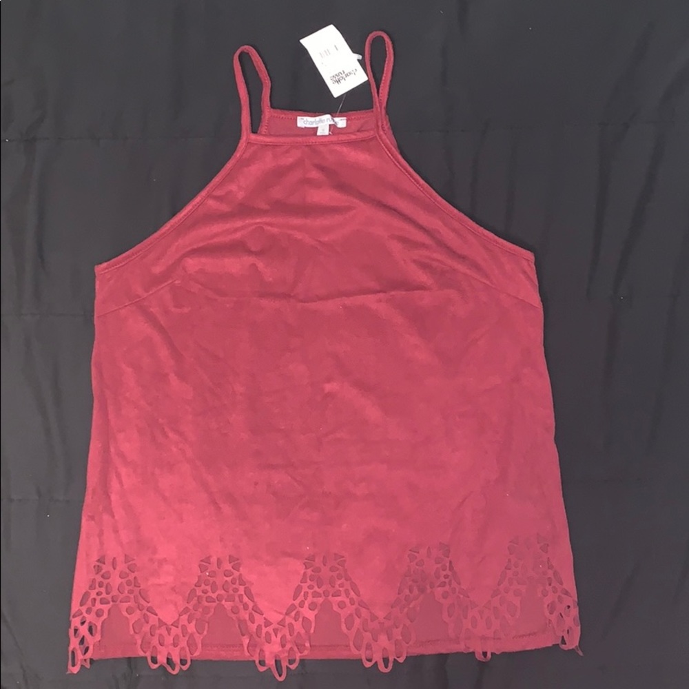 Suede tank top